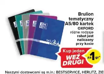 Carrefour Brulion tematyczny A5/80 kartek OXFORD Kup jeden WEŹ DRUGI za 1 gr* oferta