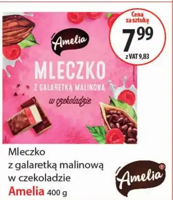 Mleczko z galaretką malinową w czekoladzie Amelia 400 g