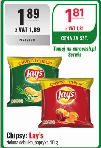Eurocash Chipsy Lay's 40 g oferta