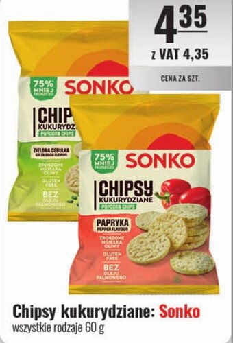 Eurocash Chipsy kukurydziane Sonko 60 g oferta