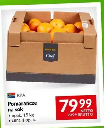 Makro Pomarańcze na sok 15kg oferta