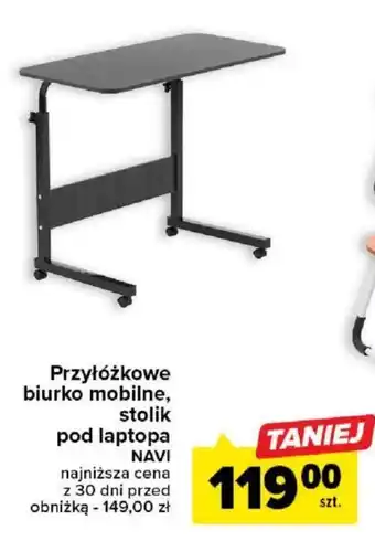 Carrefour Przyłóżkowe biurko mobilne, stolik pod laptopa NAVI oferta