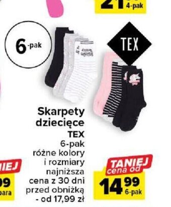 Carrefour Skarpety dziecięce TEX 6-pak oferta