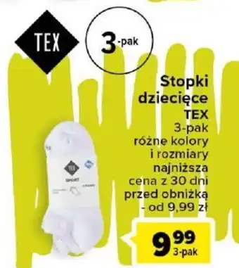 Carrefour Stopki dziecięce TEX 3-pak oferta