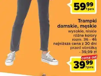 Carrefour Trampki damskie, męskie 1 para oferta