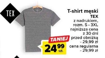 Carrefour T-shirt męski TEX oferta