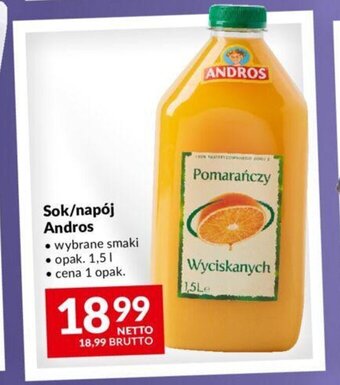 Makro Sok/napój Andros 1,5 l oferta