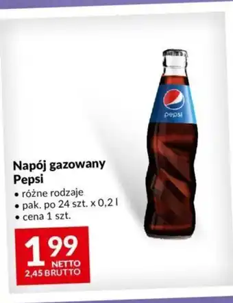 Makro Napój gazowany Pepsi 24 szt. x 0,2l oferta