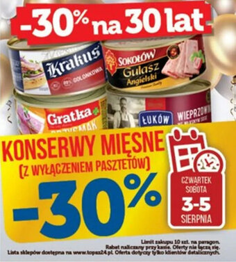 KONSERWY MIĘSNE Z WYŁĄCZENIEM PASZTETÓW