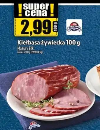 Topaz Kiełbasa żywiecka 100 g Mazury Ełk oferta