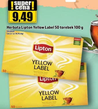 Topaz Herbata Lipton Yellow Label 50 torebek 100 g oferta