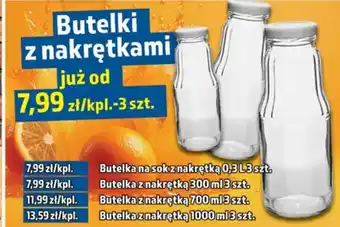 Topaz Butelki z nakrętkami kpl. 3 szt. oferta