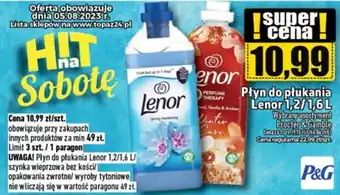 Topaz Płyn do płukania Lenor 1,2/1,6L oferta