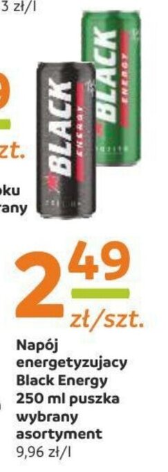 Gama Napój energetyzujacy Black Energy 250 ml oferta