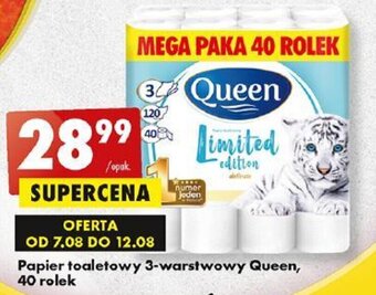 Biedronka Papier toaletowy 3-warstwowy Queen, 40 rolek oferta