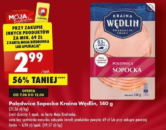 Biedronka Polędwica Sopocka Kraina Wędlin, 140 g oferta