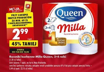 Biedronka Ręczniki kuchenne Milla Queen, 2=4 rolki oferta