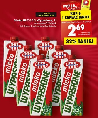 Biedronka Mleko UHT 3,2% Wypasione, 1l oferta