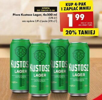 Biedronka Piwo Kustosz Lager, 500 ml oferta