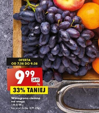 Biedronka Winogrono ciemne 1kg oferta