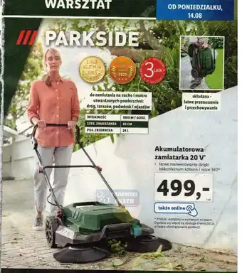 Lidl Akumulatorowa zamiatarka 20 V* oferta