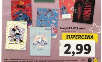Lidl Zeszyt A5, 60 kartek oferta