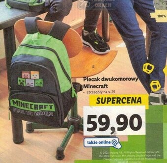 Lidl Plecak dwukomorowy Minecraft oferta