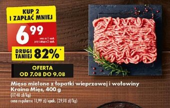 Biedronka Mięso mielone z łopatki wieprzowej i wołowiny Kraina Mięs, 400 g oferta