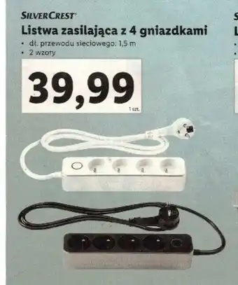 Lidl Listwa zasilająca z 6 gniazdkami oferta