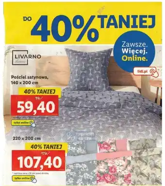 Lidl Pościel satynowa, 140 x 200 cm oferta
