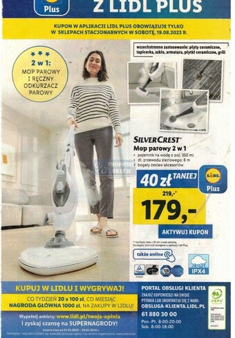 Lidl Mop parowy 2 w 1 oferta