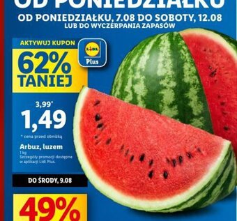 Lidl Arbuz, luzem 1 kg oferta