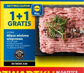 Lidl Mięso mielone wieprzowe 400 g 1+1 GRATIS oferta