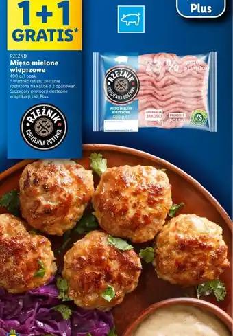 Lidl Mięso mielone wieprzowe 400 g 1+1 GRATIS* oferta