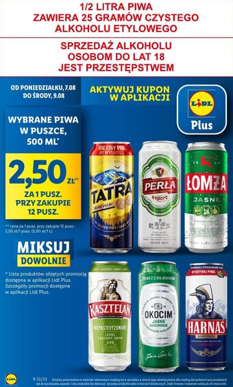 Lidl WYBRANE PIWA W PUSZCE, 500 ML* oferta