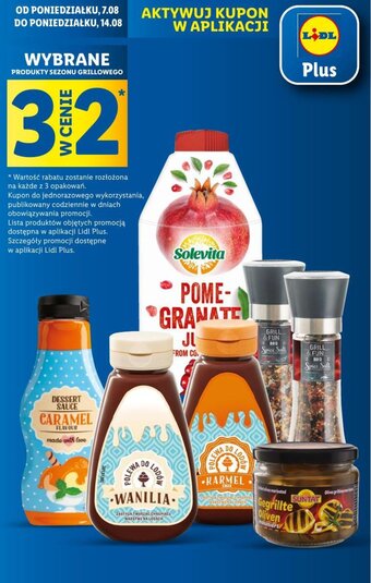 Lidl WYBRANE PRODUKTY SEZONU GRILLOWEGO 3 W CENIE 2* oferta