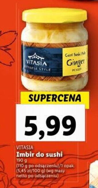 Lidl Imbir do sushi 190 g oferta