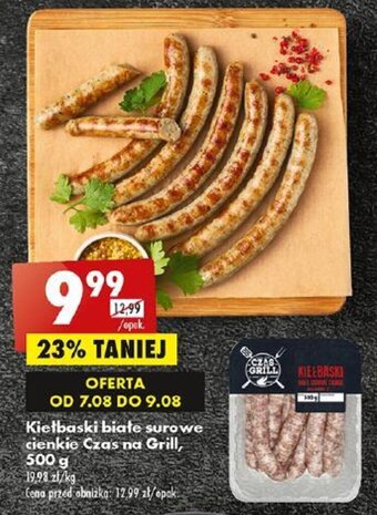 Biedronka Kiełbaski białe surowe cienkie Czas na Grill, 500 g oferta