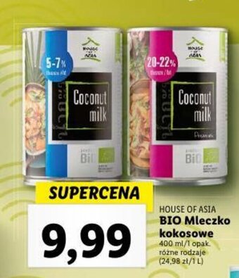 Lidl BIO Mleczko kokosowe 400 ml oferta