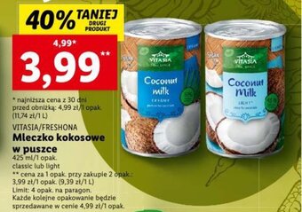 Lidl Mleczko kokosowe w puszce 425 ml oferta