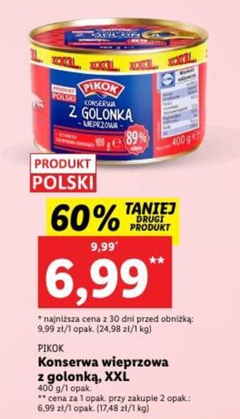 Lidl Konserwa wieprzowa z golonką, XXL 400 g oferta