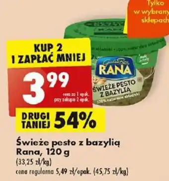Biedronka Świeże pesto z bazylią Rana, 120 g oferta