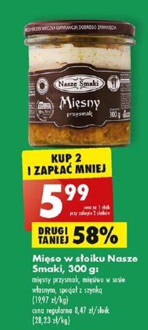 Biedronka Mięso w słoiku Nasze Smaki, 300 g: oferta