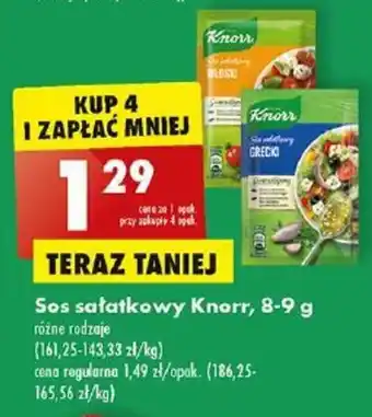 Biedronka Sos sałatkowy Knorr, 8-9 g różne rodzaje oferta