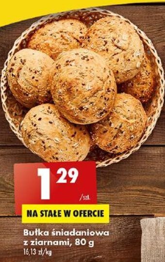 Biedronka Bułka śniadaniowa z ziarnami, 80 g oferta
