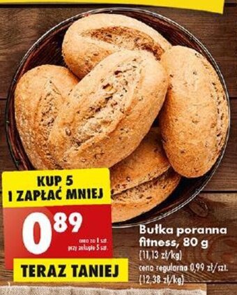 Biedronka Bułka poranna fitness, 80 g oferta