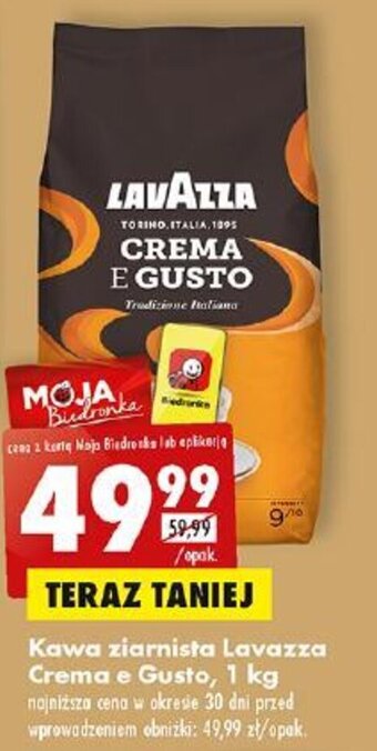 Biedronka Kawa ziarnista Lavazza Crema e Gusto, 1 kg oferta