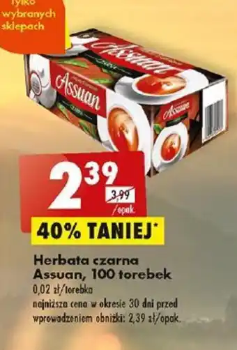 Biedronka Herbata czarna Assuan, 100 torebek oferta