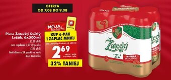 Biedronka Piwo Žatecký Světlý Ležák, 6x500 ml oferta