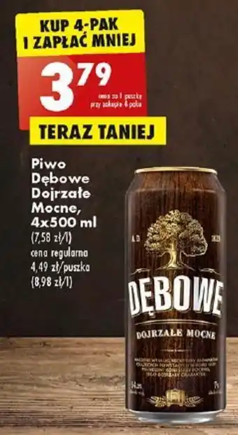 Biedronka Dębowe Dojrzałe Mocne, 4x500 ml oferta